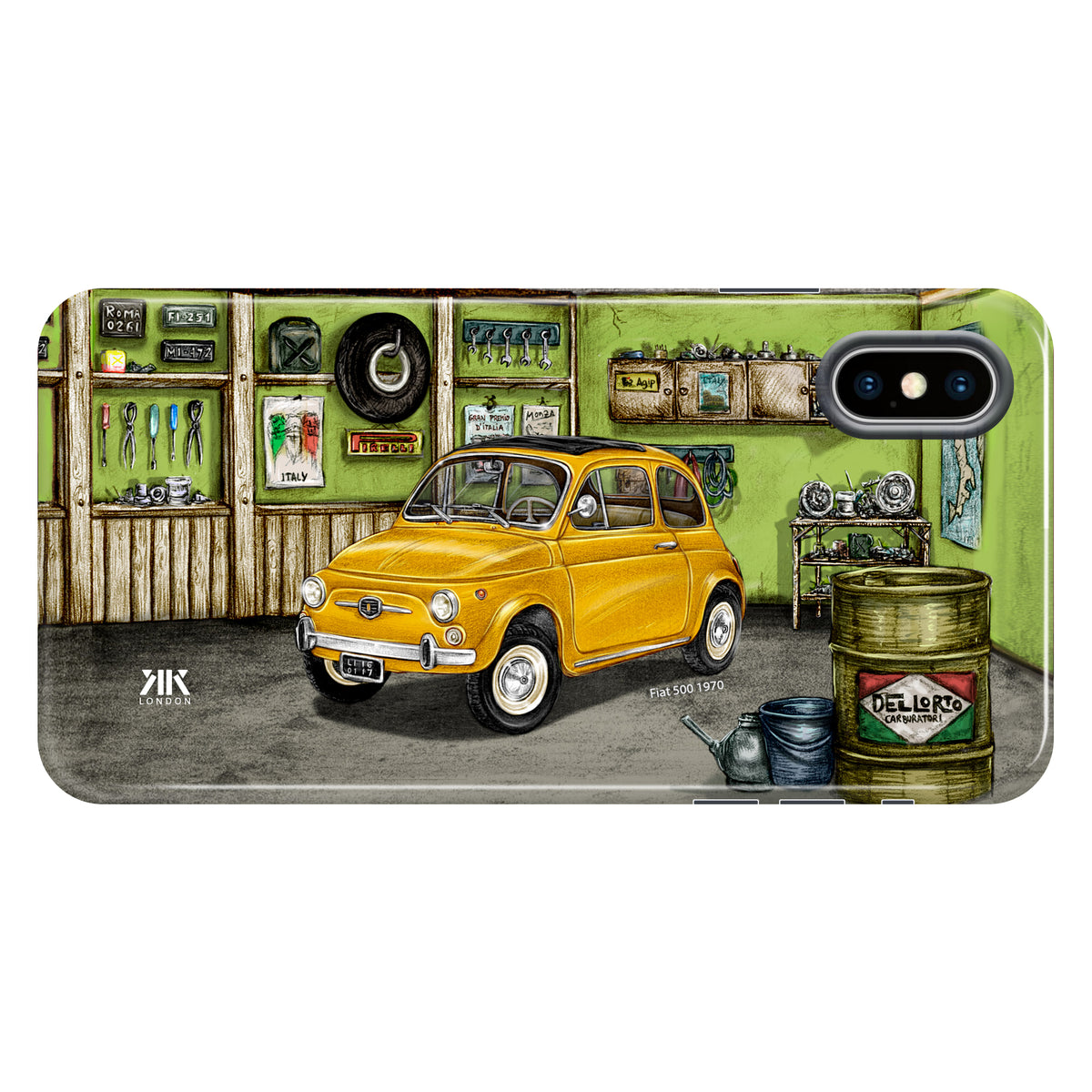 Fiat 500 1970 (Yellow) - Tough Case - iphone-x