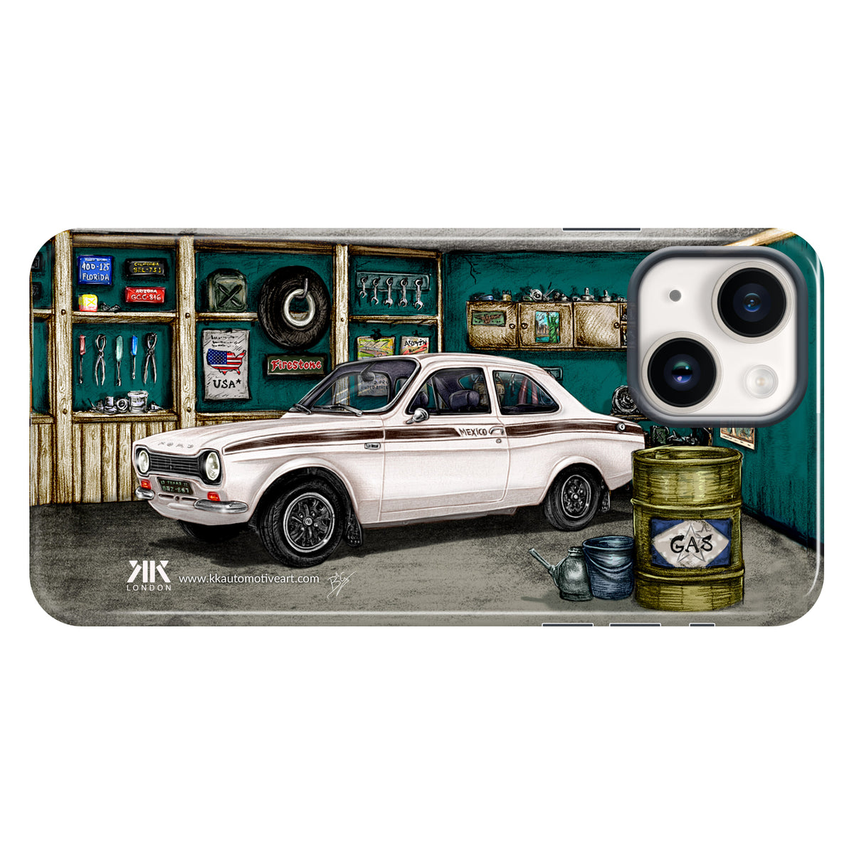 Ford Mexico 1972 (White) - Tough Case - iphone-14