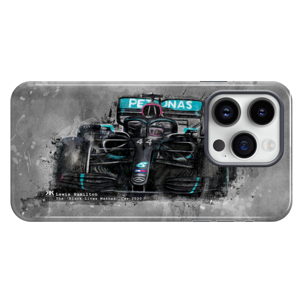 Hamilton Mercedes Black Lives Matter 2020 F1 Car Phone Case - Tough Case - iphone-14-pro