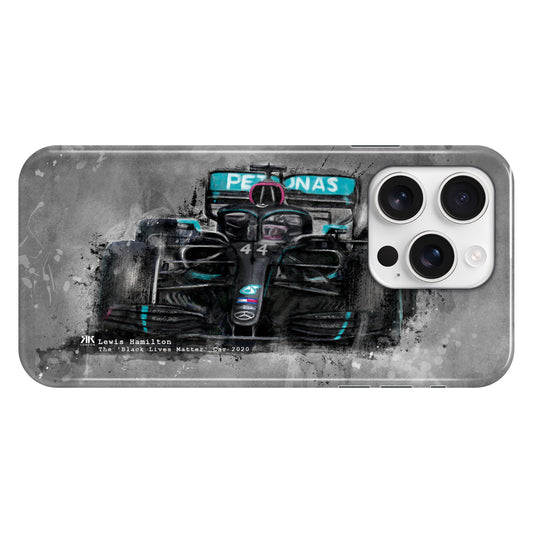 Hamilton Mercedes Black Lives Matter 2020 F1 Car Phone Case - Snap Case - iphone-16-pro