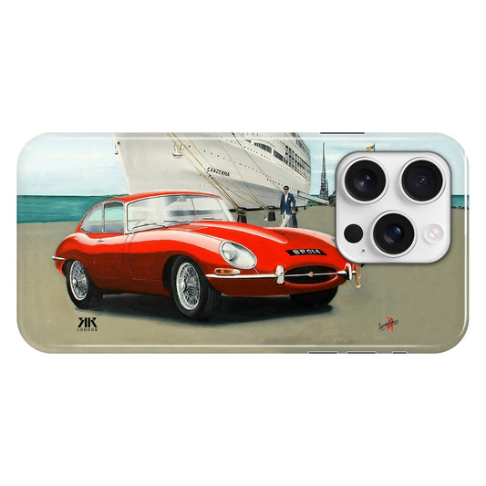 Jaguar E-Type 3.8 Coupe Red Ship - Snap Case - iphone-16-pro