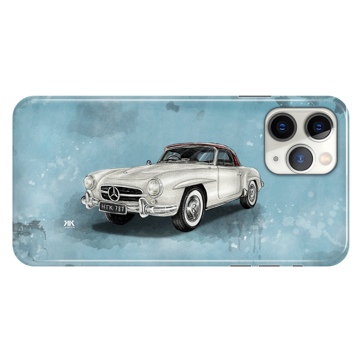 Mercedes-Benz 190SL Convertible 1955 (Silver) - Snap Case - iphone-11-pro
