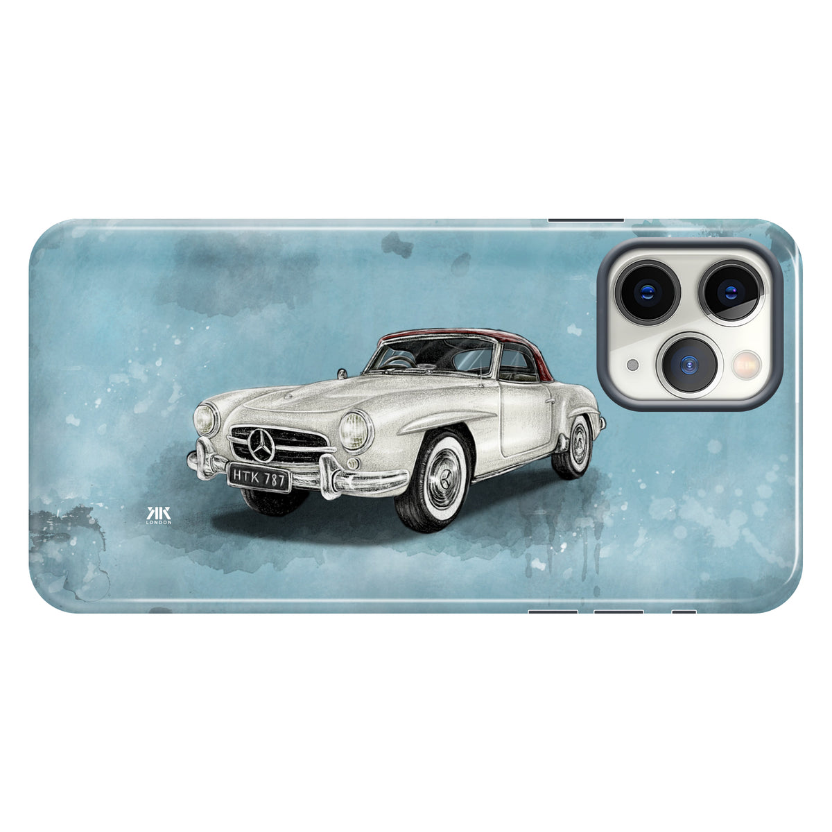 Mercedes-Benz 190SL Convertible 1955 (Silver) - Tough Case - iphone-11-pro