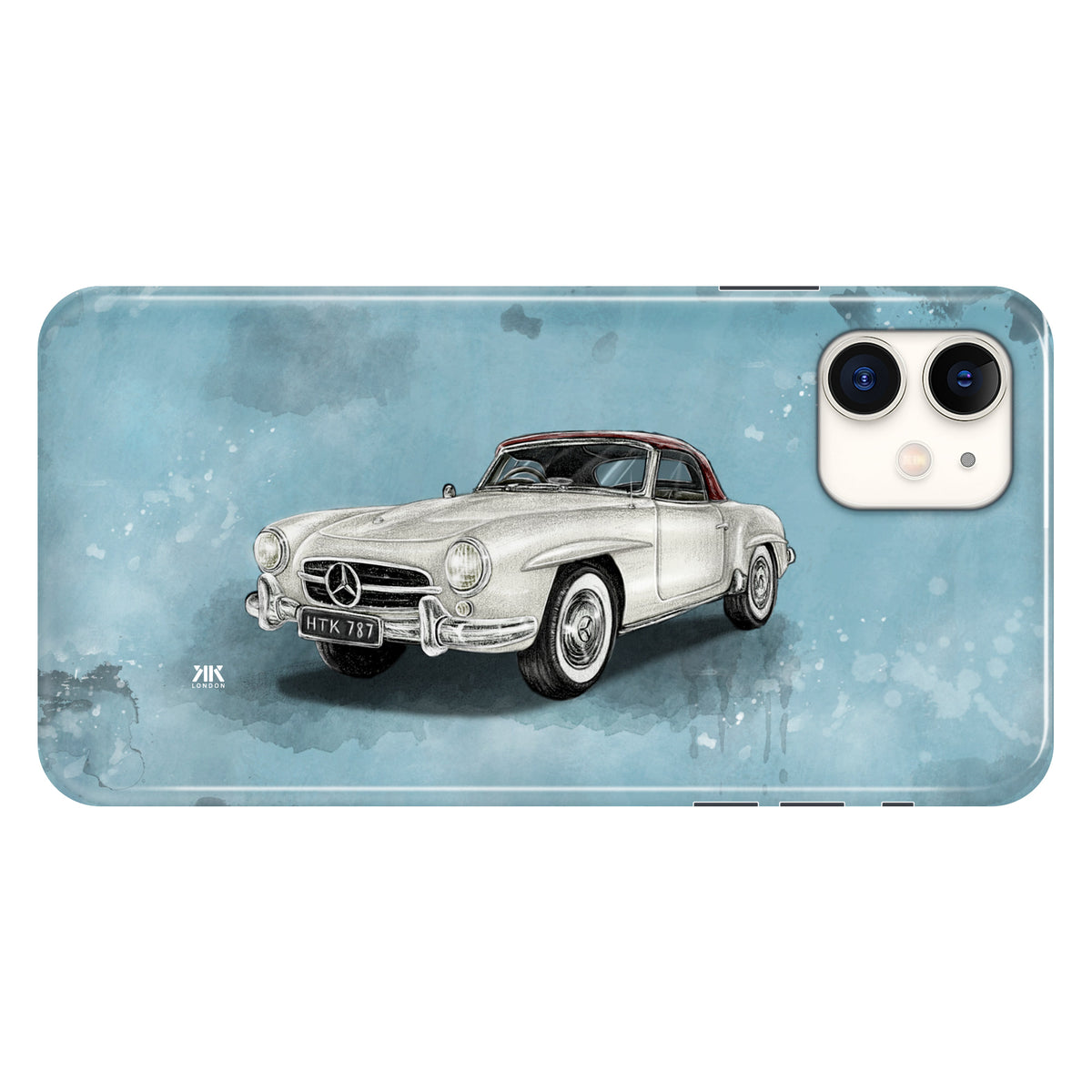 Mercedes-Benz 190SL Convertible 1955 (Silver) - Snap Case - iphone-11