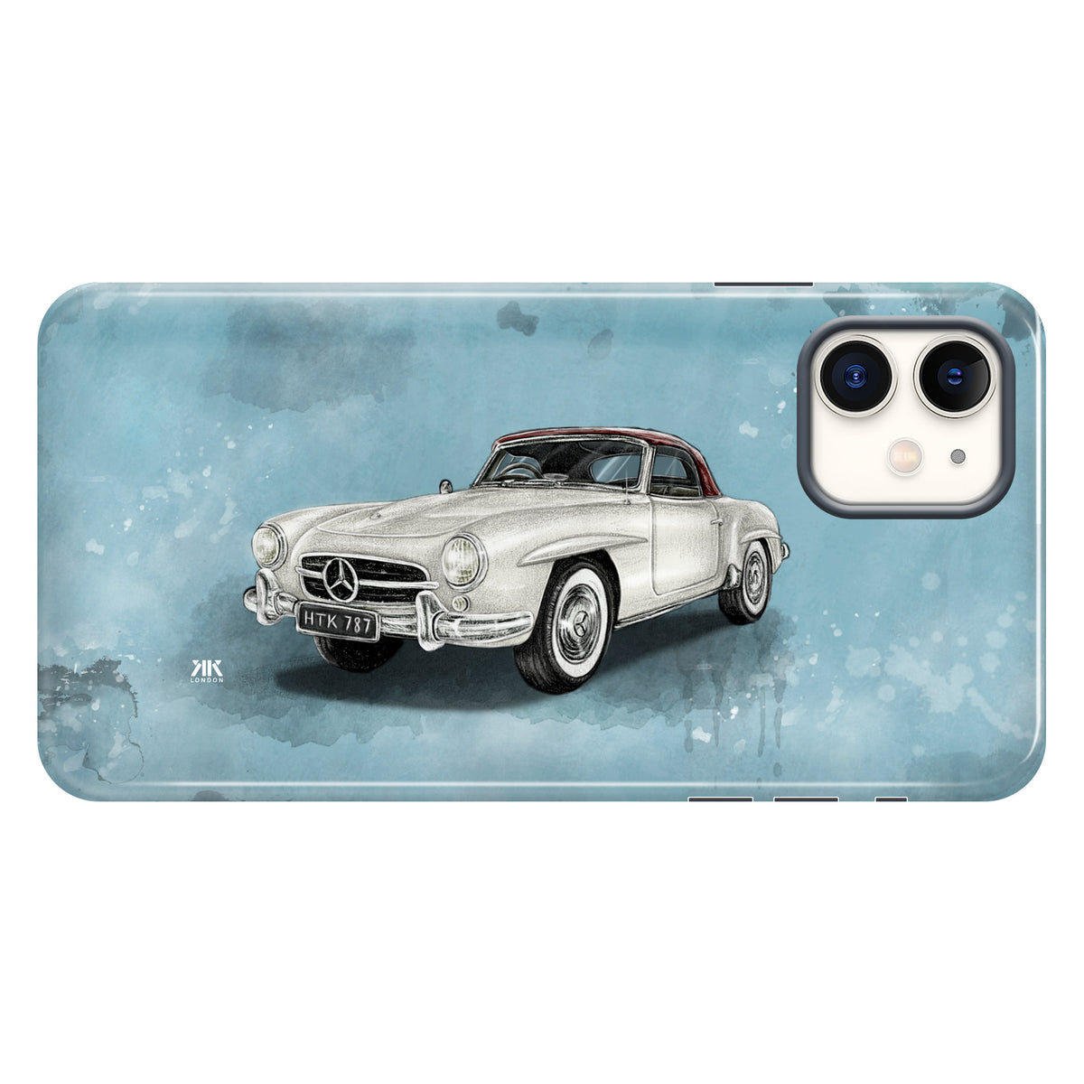 Mercedes-Benz 190SL Convertible 1955 (Silver) - Tough Case - iphone-11