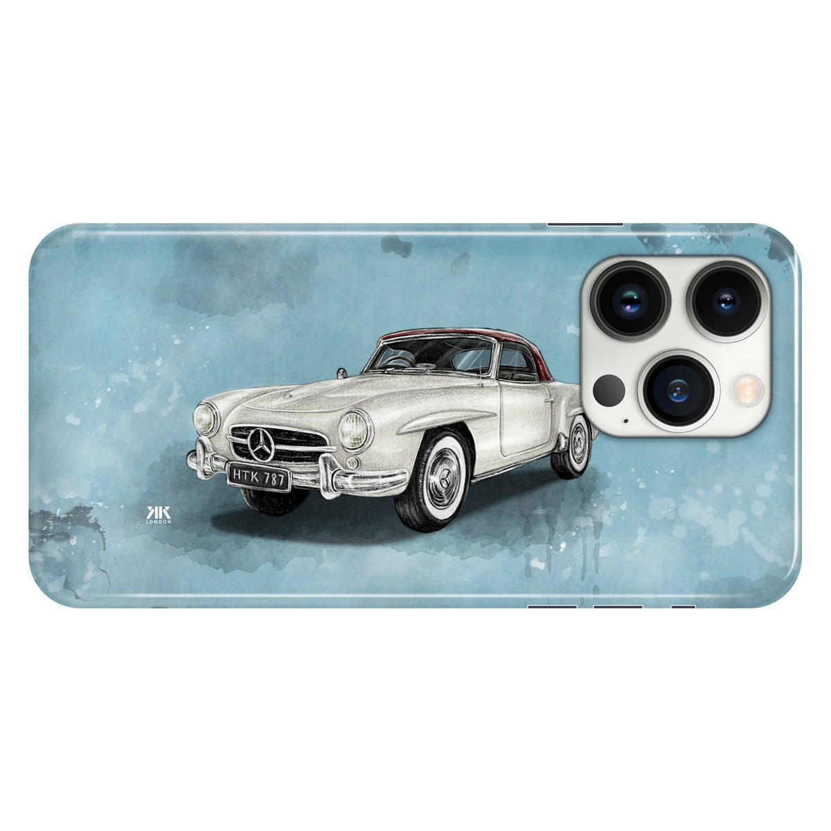 Mercedes-Benz 190SL Convertible 1955 (Silver) - Snap Case - iphone-13-pro
