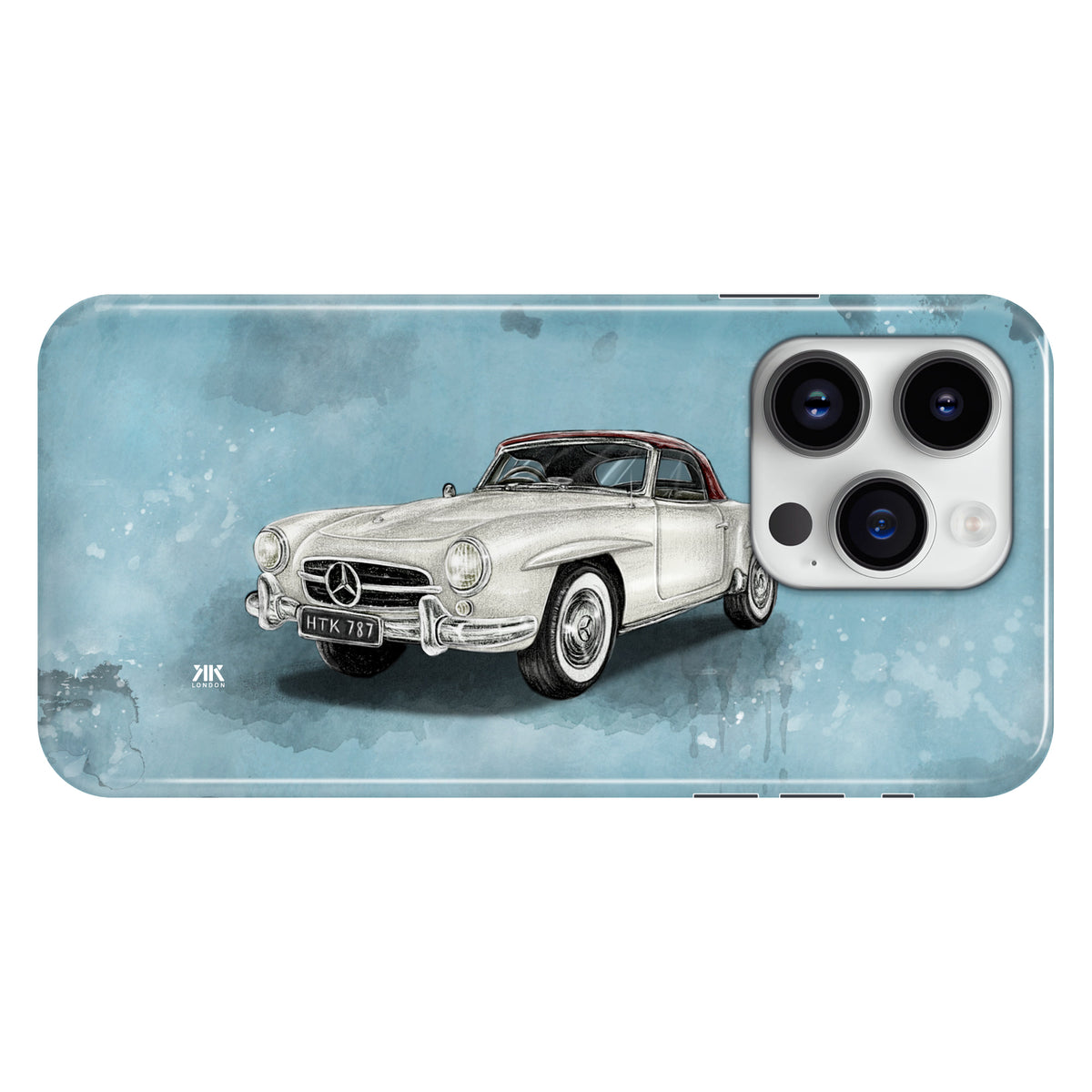 Mercedes-Benz 190SL Convertible 1955 (Silver) - Snap Case - iphone-14-pro