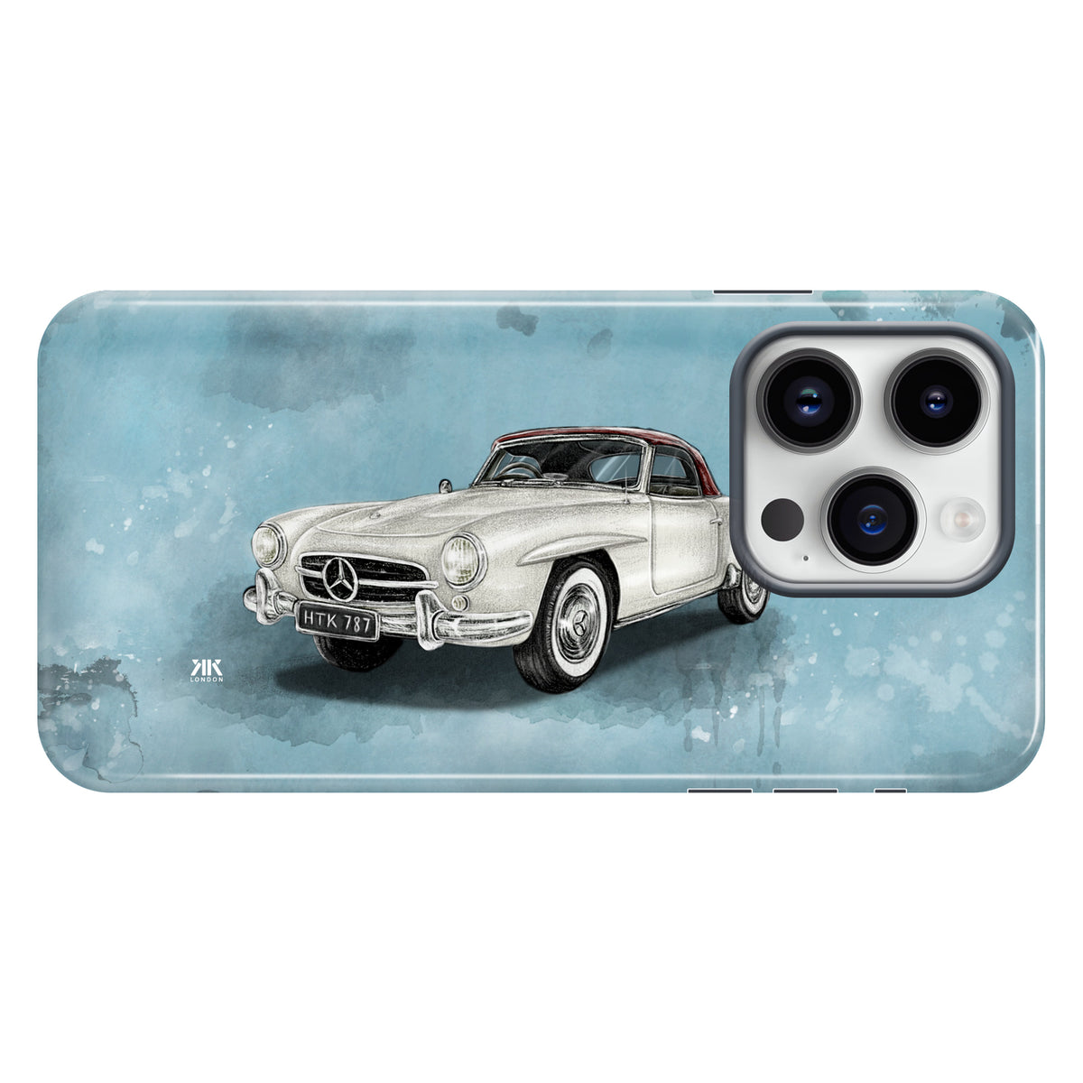 Mercedes-Benz 190SL Convertible 1955 (Silver) - Tough Case - iphone-14-pro