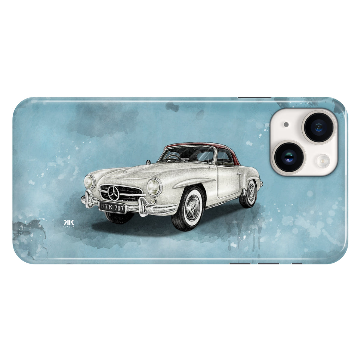 Mercedes-Benz 190SL Convertible 1955 (Silver) - Snap Case - iphone-14