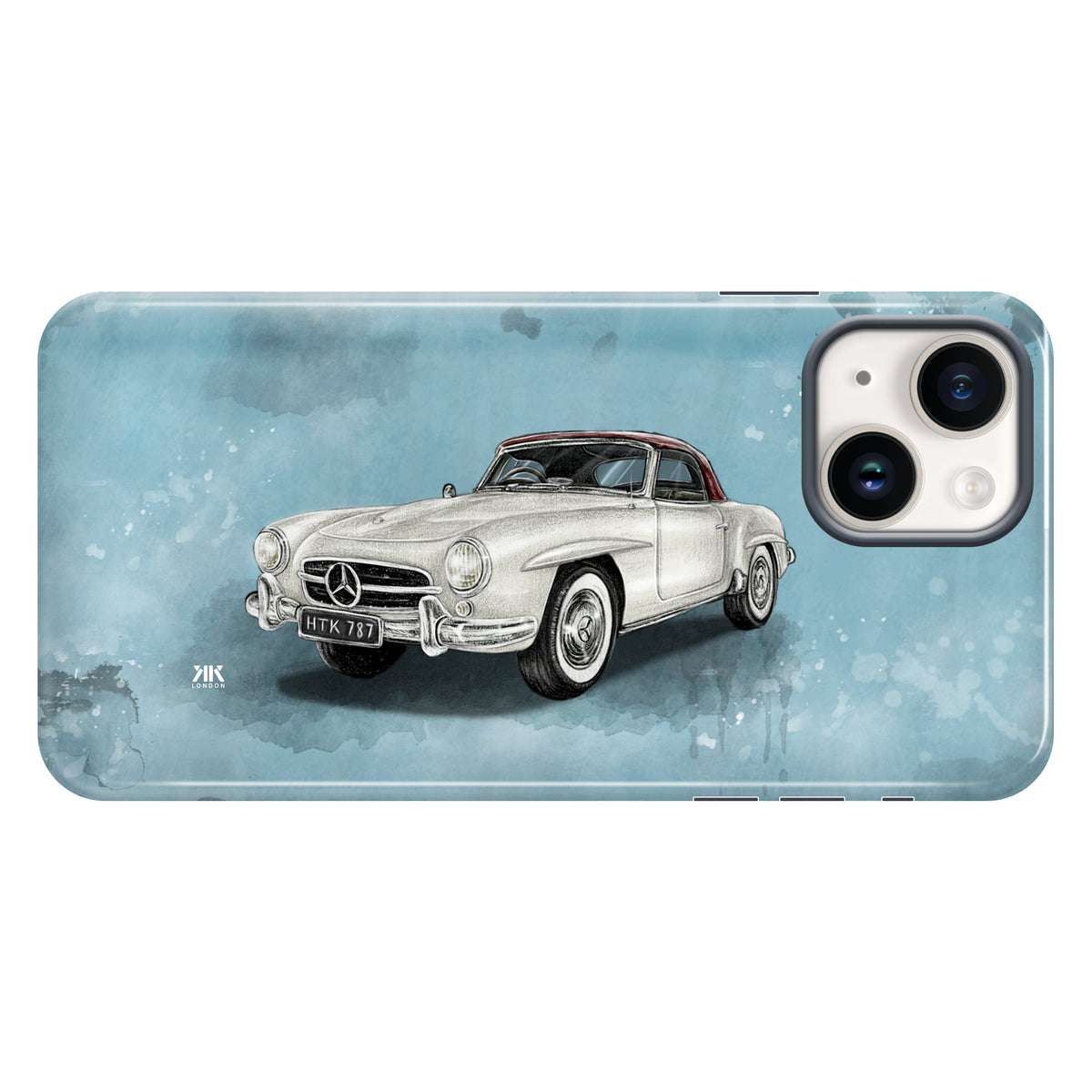 Mercedes-Benz 190SL Convertible 1955 (Silver) - Tough Case - iphone-14