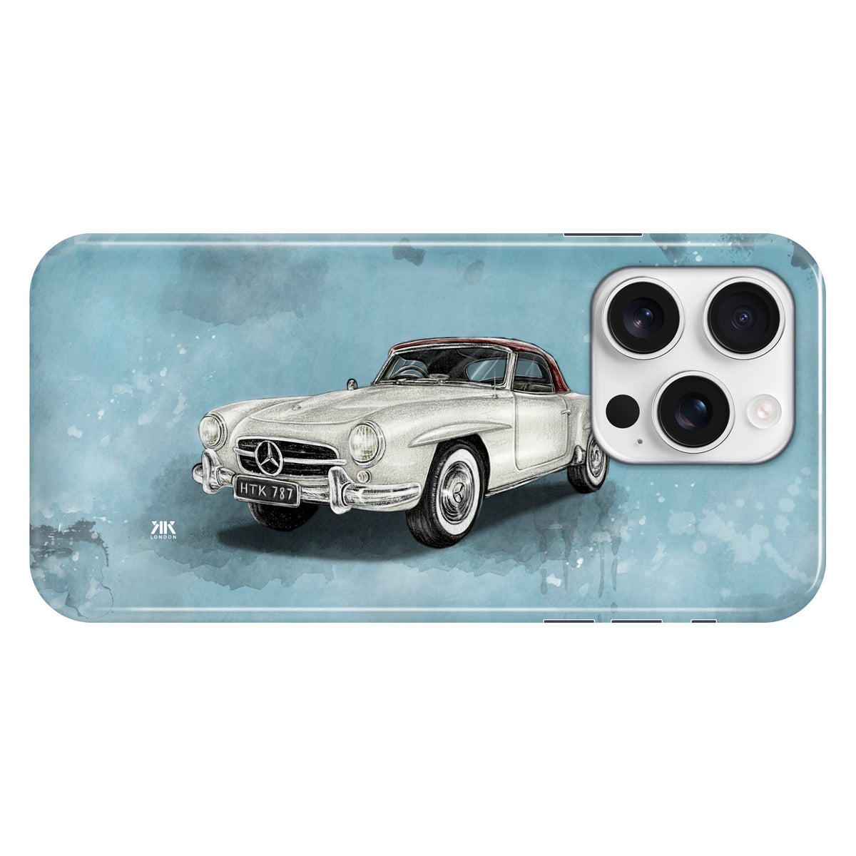 Mercedes-Benz 190SL Convertible 1955 (Silver) - Snap Case - iphone-16-pro