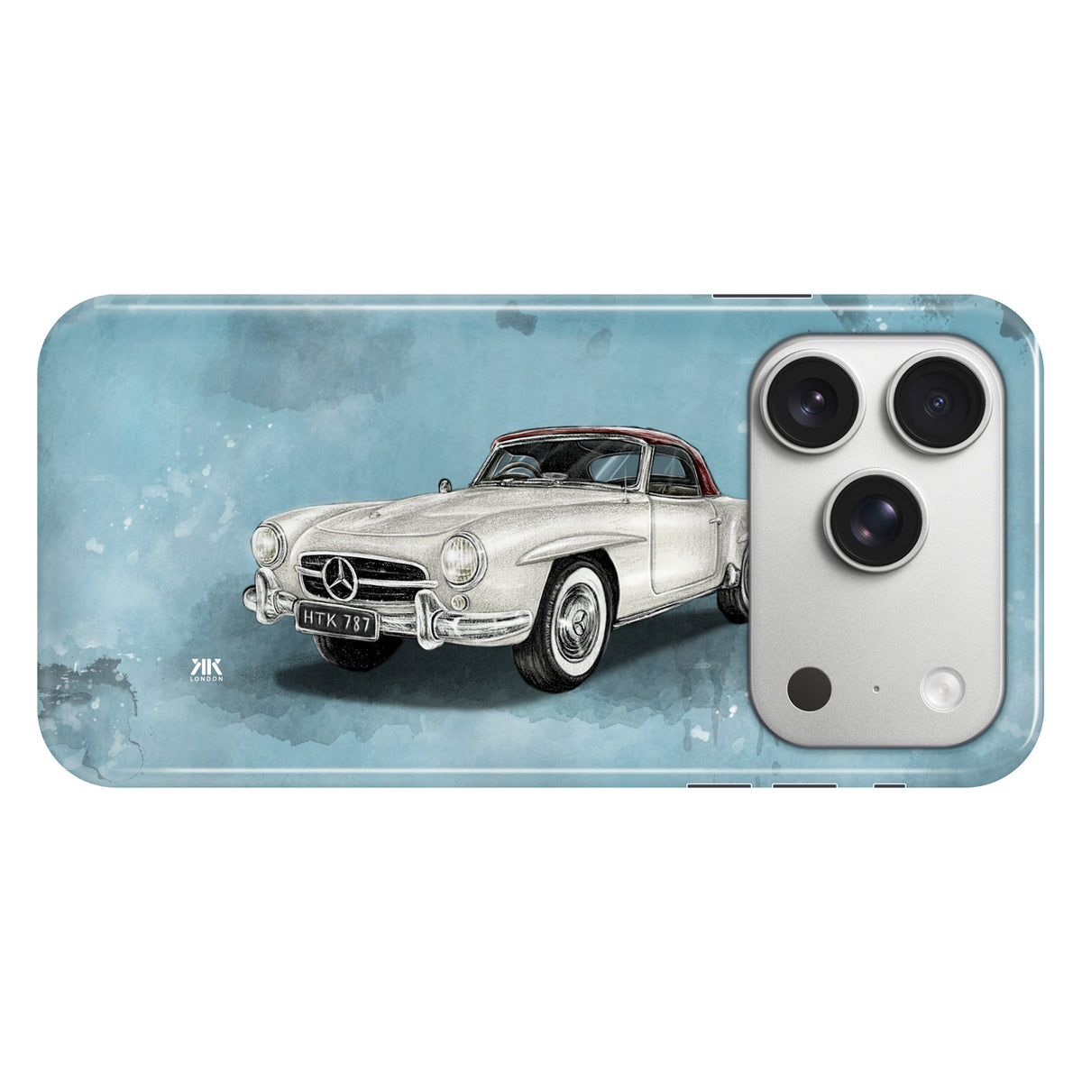 Mercedes-Benz 190SL Convertible 1955 (Silver) - Snap Case - iphone-17-pro