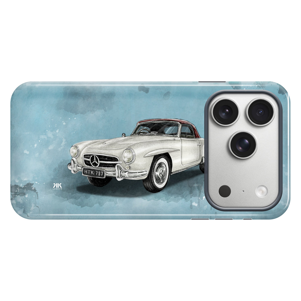 Mercedes-Benz 190SL Convertible 1955 (Silver) - Tough Case - iphone-17-pro