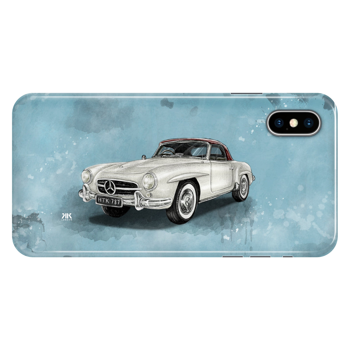 Mercedes-Benz 190SL Convertible 1955 (Silver) - Snap Case - iphone-x