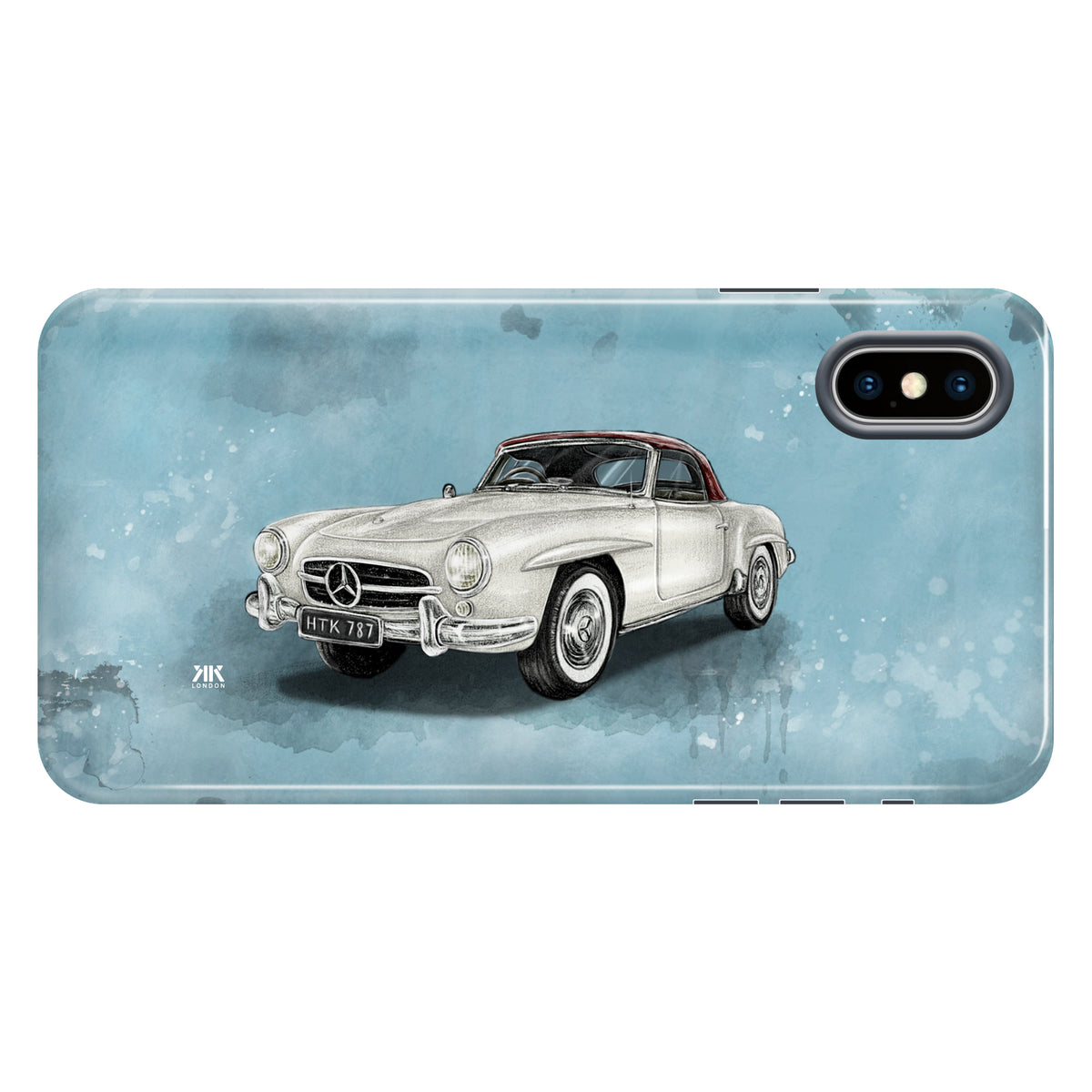 Mercedes-Benz 190SL Convertible 1955 (Silver) - Tough Case - iphone-x