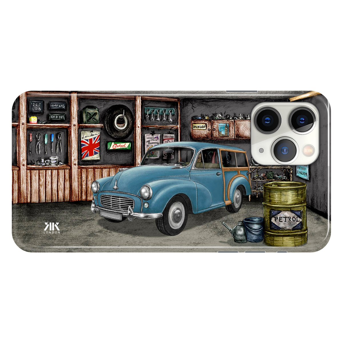 Morris Minor 1000 Traveller 1962 Persian Blue - Snap Case - iphone-11-pro