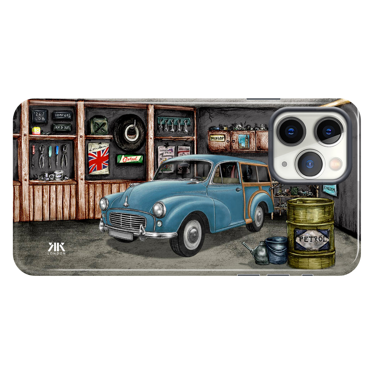 Morris Minor 1000 Traveller 1962 Persian Blue - Tough Case - iphone-11-pro