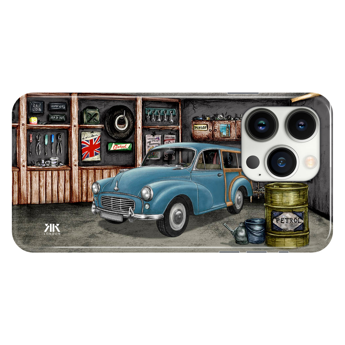 Morris Minor 1000 Traveller 1962 Persian Blue - Snap Case - iphone-13-pro