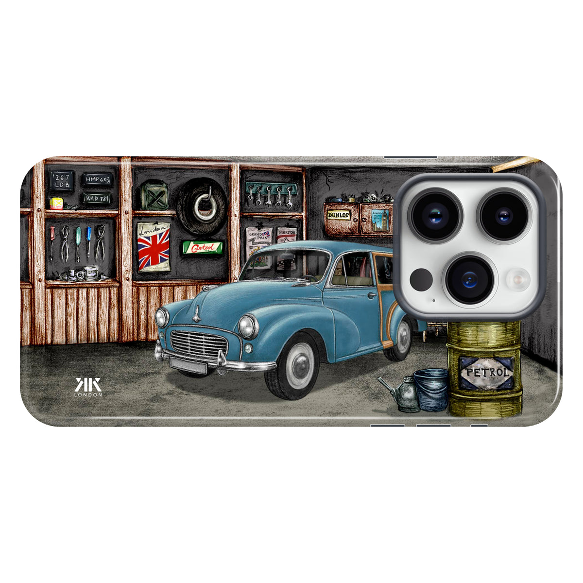 Morris Minor 1000 Traveller 1962 Persian Blue - Tough Case - iphone-14-pro