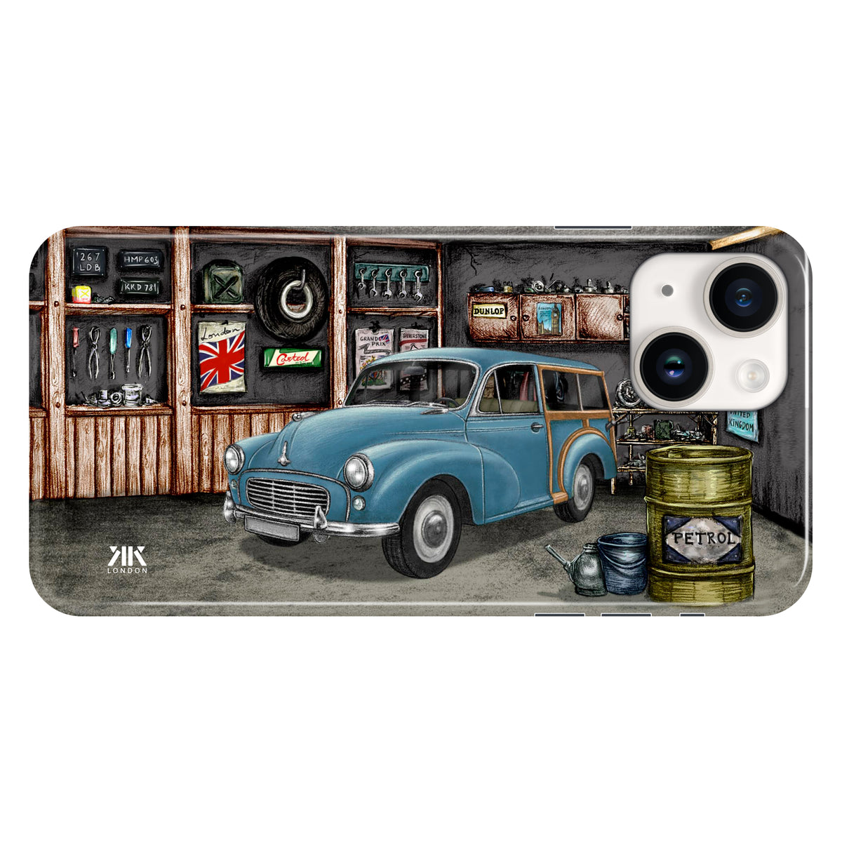 Morris Minor 1000 Traveller 1962 Persian Blue - Snap Case - iphone-14