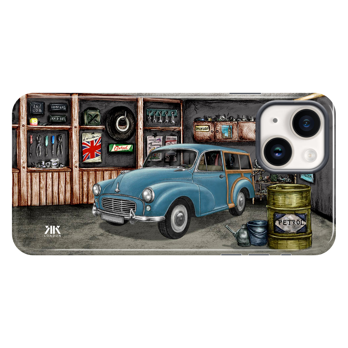 Morris Minor 1000 Traveller 1962 Persian Blue - Tough Case - iphone-14