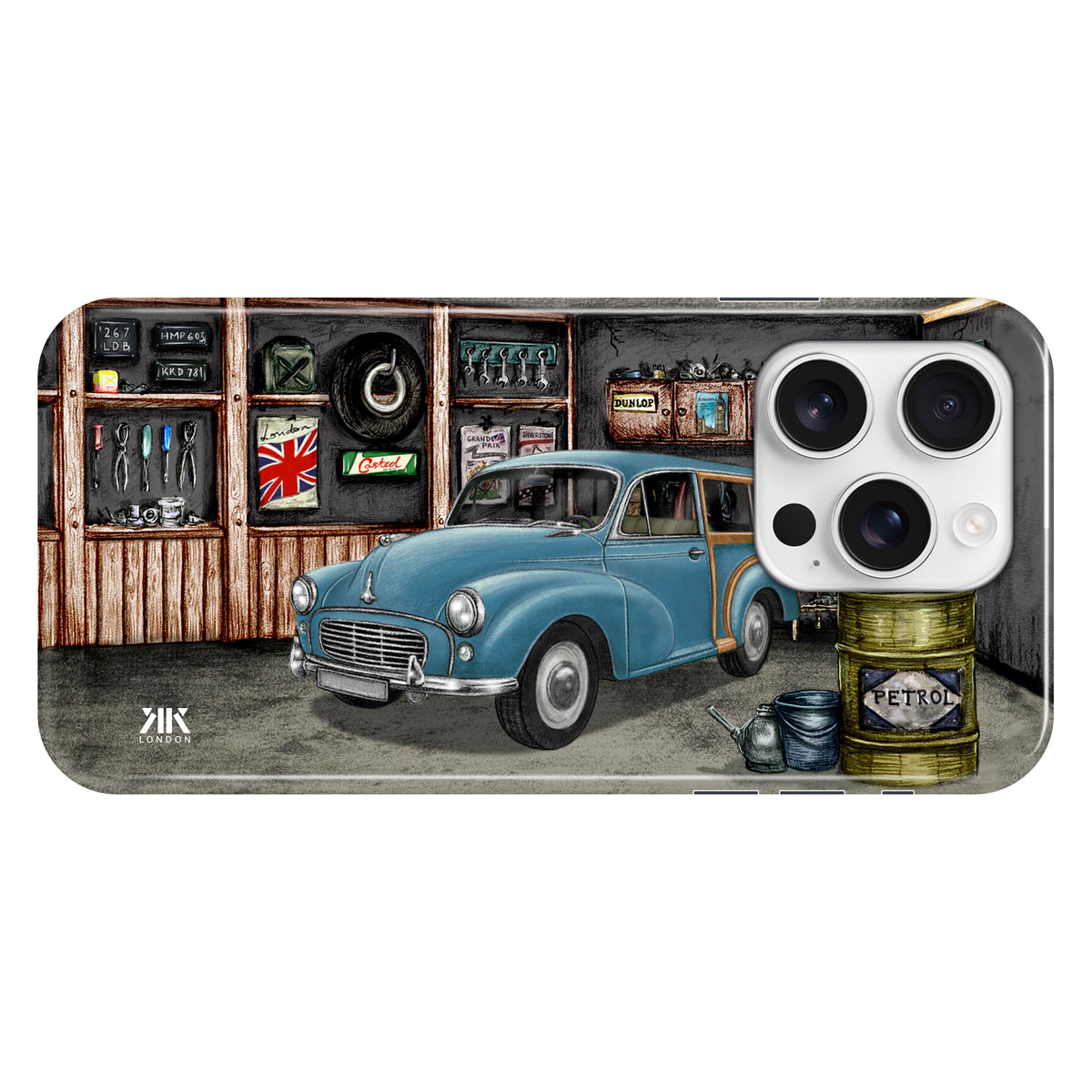 Morris Minor 1000 Traveller 1962 Persian Blue - Snap Case - iphone-16-pro