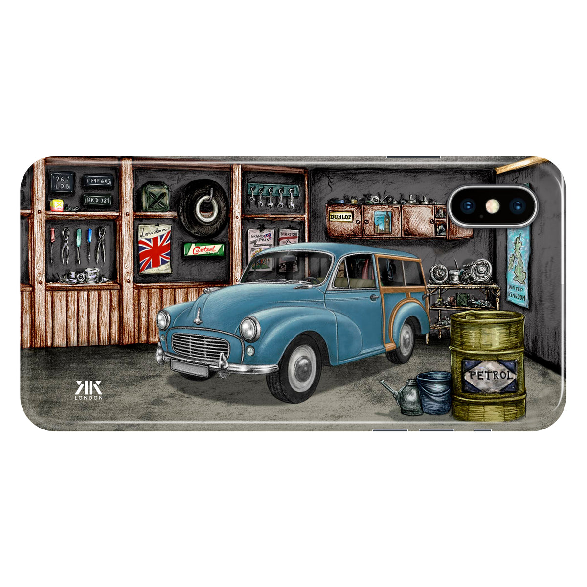 Morris Minor 1000 Traveller 1962 Persian Blue - Snap Case - iphone-x