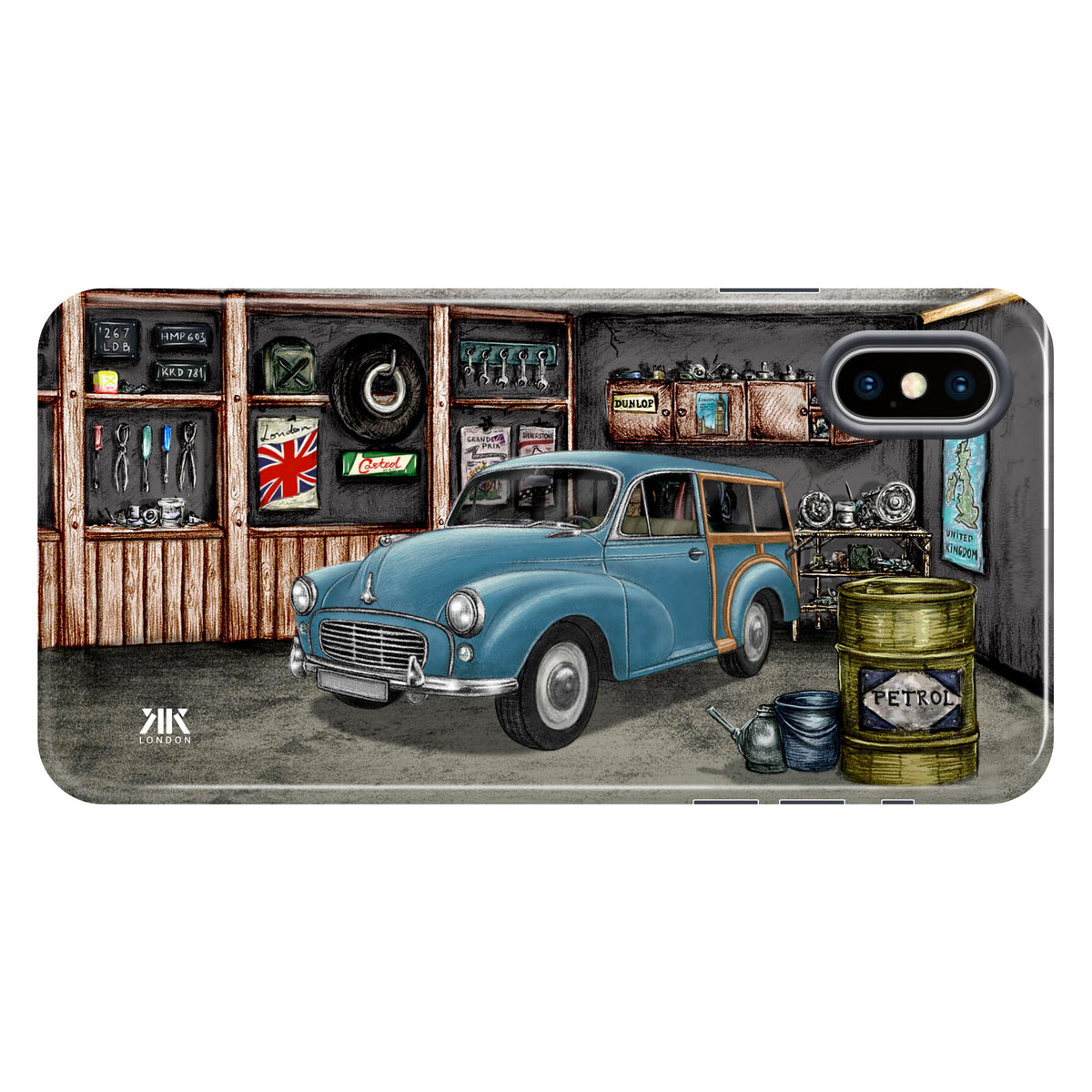 Morris Minor 1000 Traveller 1962 Persian Blue - Tough Case - iphone-x