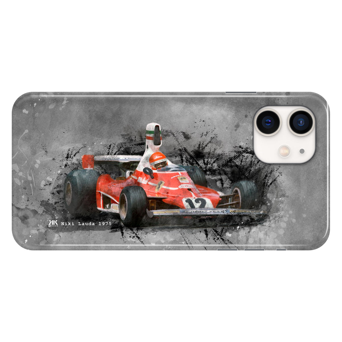 Niki Lauda Ferrari 1975 F1 Car Phone Case - Snap Case - iphone-12