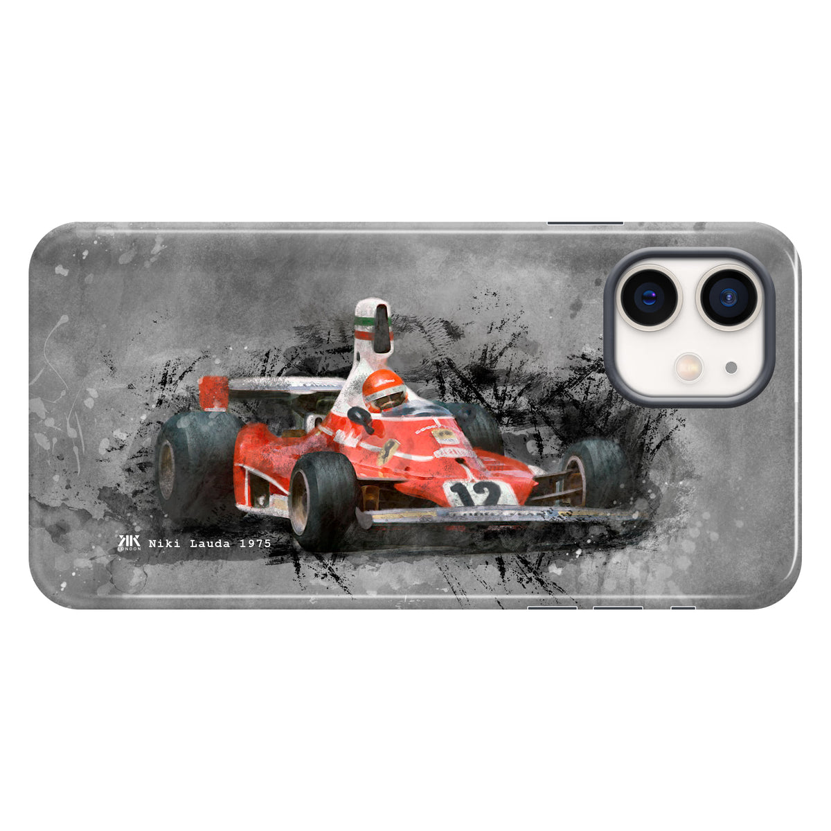 Niki Lauda Ferrari 1975 F1 Car Phone Case - Tough Case - iphone-12