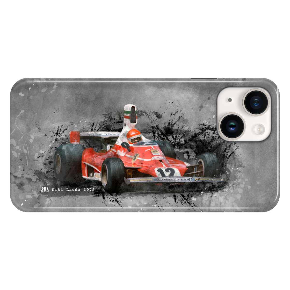 Niki Lauda Ferrari 1975 F1 Car Phone Case - Snap Case - iphone-14