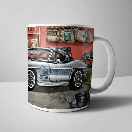 Classic Car Mugs, Limited Artwork Cups